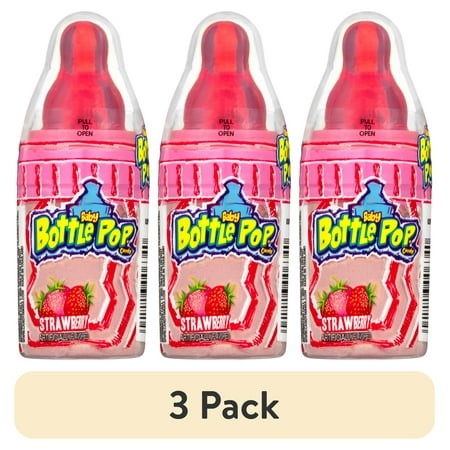 (3 Pack) Baby Bottle Pop  Assorted Flavor Lollipops  Gluten-Free  1.1 Oz  1 Count (Flavor May Vary)