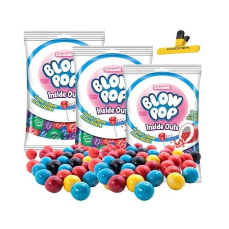 BLOW POPS | Charms Blow Pop Gumballs Candy  INSIDE OUTS  7oz - (3 PACK)