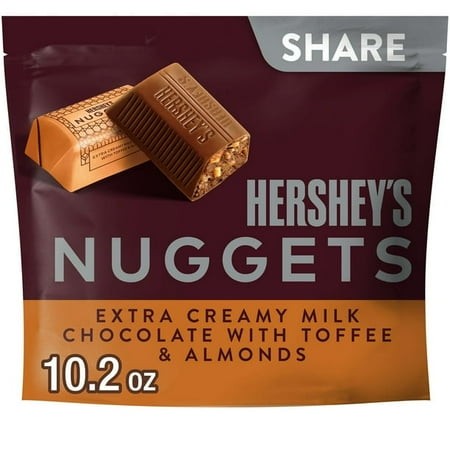 Hershey S Nuggets Milk Chocolate  Toffee and Almonds Candy  Share Pack 10.2 Oz-3Pack