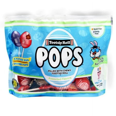 Tootsie Pops Easter Egg Shaped 15 Count  9 Ounce Bag