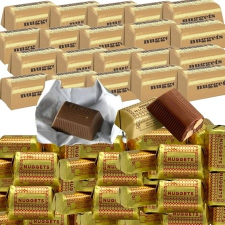 Hershey S Assorted Chocolate Nuggets  2 Lbs.  Bulk  with Milk Chocolate  Toffee and Almonds and Chocolate with Almonds Candy