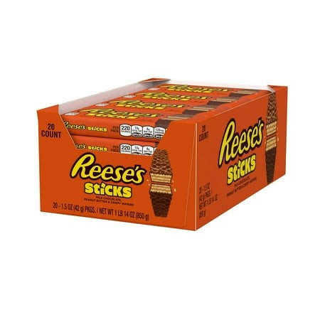 REESE S Peanut Butter Candy Sticks  1.5 Ounce (Pack of 20)