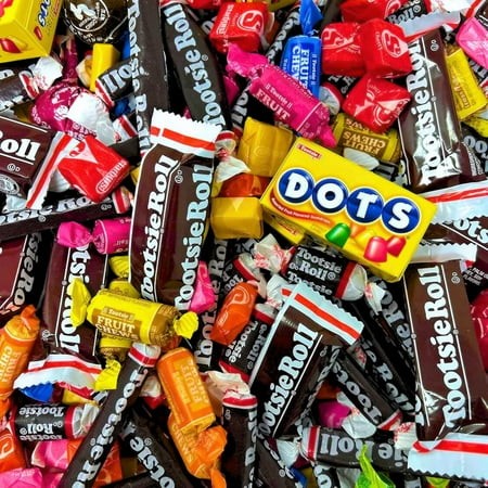 Assortit Bulk Candy Party Mix 3 Lb Assortment Tootsie Rolls Starburst Dots Tootsie Pops Individually Wrapped Fruity Candy Peanut Free Gluten Free