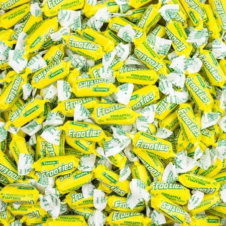 Pineapple Tootsie Roll Frooties  Chewy Tropical Candy  Individually Wrapped  1.5 Lb Resealable Bag  85+ Pieces  Gluten Free  Made in USA