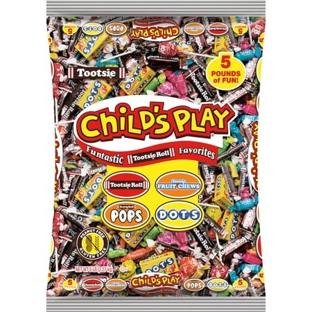 Tootsie Roll Child S FEV6 Play Candy Favorites with Bonus Mobile Game  5 Pounds of Individually Wrapped Party Candy - Funtastic Candy Variety Mix Bag 