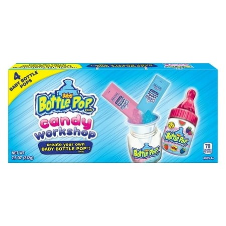 (2Pack) Baby Bottle Pop Workshop Candy Making Kit for Kids  4 Count Lollipops with Powdered Sugar Dip in Assorted Fruity Candy Flavors  7.5 Oz