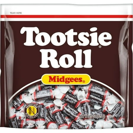 Tootsie Roll Midgees  Gluten Free and Peanut Free Chocolate Taffy  15 Oz (3 Pack)