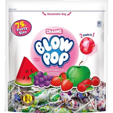 Charms Blow Pop  Assorted Flavored Lollipops  41.25 Oz (2Pack)
