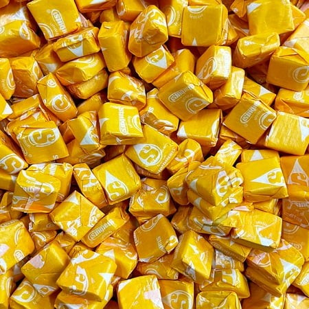 Star Bursts Lemon Chewy Candy MDA05 - 1 LB  Yellow Single Flavor Soft Original Fruit Chews Candy  Individually Wrapped Bulk Candies  16 Oz