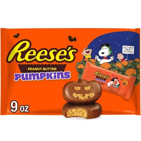 Reese S Peanut Butter Pumpkins Snoopy and Friends Halloween Chocolate Candy Snack Size - 9oz