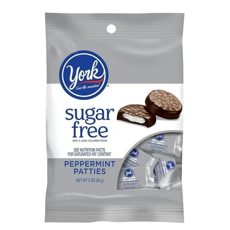 Zero Sugar Peppermint Patties Chocolate Covered Mint Candy  Aspartame-Free  3 Oz Bag (Pack of 3) Low Calorie  Sugar-Free Sweet Treats  Gluten-Free (Pa