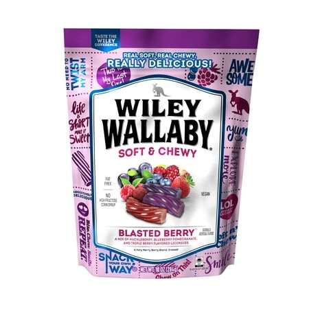 Wiley Wallaby Candy Licorice Blast Berry 10 Oz (Pack of 10)