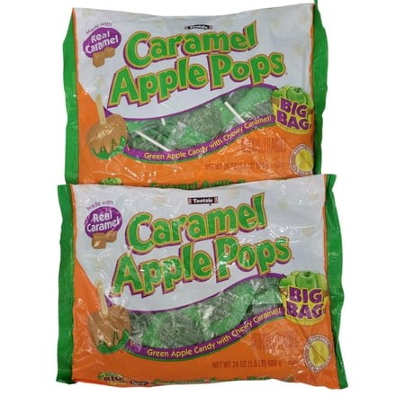 Halloween Tootsie Caramel Apple Pops Big Bag 24 Oz Bag - Pack of 2