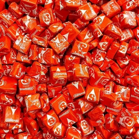 Star Bursts Orange Chewy Candy MDA05 - 1 LB  Single Flavor Soft Original Fruit Chews Candy  Individually Wrapped Bulk Candies  16 Oz