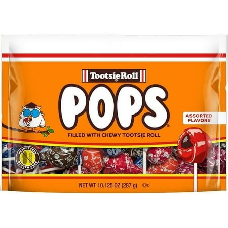 Tootsie Pops  Assorted Flavor Gluten Free Lollipops  10.12 Oz Pack of 1