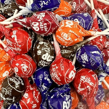 Tootsie Roll Pops - Candy Fruit Flavors with Chocolate Tootsie Roll Center - 1 Pound Bulk Bag - Assorted Individually Wrapped Tootsie Pops Lollipops H
