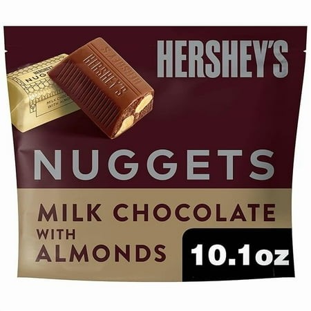 Pack of 1 HERSHEY S NUGGETS Milk Chocolate with Almonds Candy Share Pack  10.1 Oz
