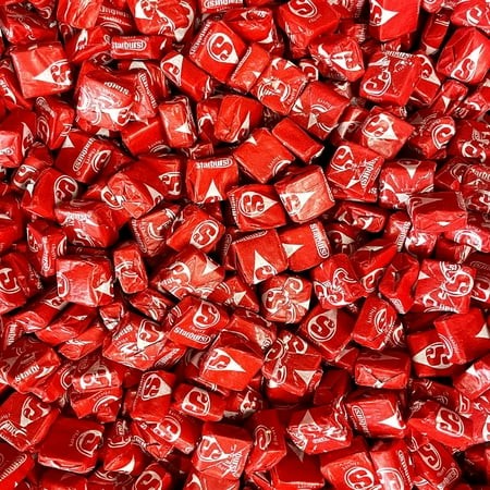 Star Bursts Cherry Chewy Candy MDA05 - 1 LB  Single Flavor Red Soft Original Fruit Chews Candy  Individually Wrapped Bulk Candies  16 Oz