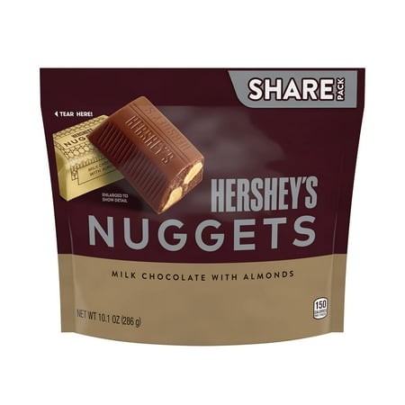 Hershey S Nuggets Milk Chocolate with Almonds Candy - Share Pack - 10.1 Oz Packaging May Vary