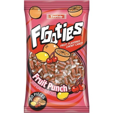 Frootie Tootsie Roll Chewy Candy  Fruit Punch  38.8 Ounce  360 Count (Pack of 12)