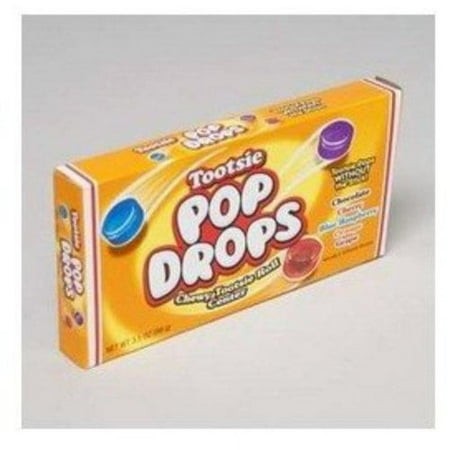 (6 Pack) Tootsie Pop Drops  Assorted Flavor Gluten Free Candy  3.5 Oz. Theater Box