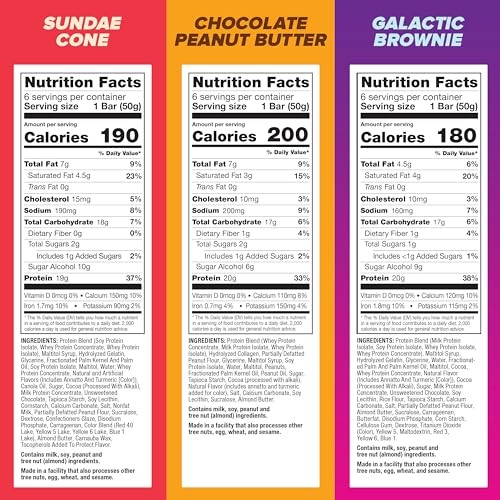 Pure Protein New Variety Pack Protein Bars – 20g Protein, 3g Sugar, 190 Calories (18 Count) Low Sugar* High Protein Snack - Gluten Free - Perfect fo thumbnail