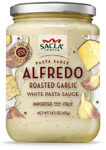 SACLA: Alfredo Roasted Garlic Pasta Sauce  14.5 Oz
