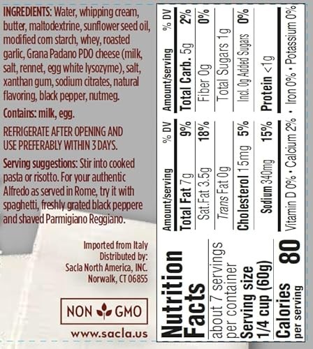 SACLA: Alfredo Roasted Garlic Pasta Sauce  14.5 Oz thumbnail