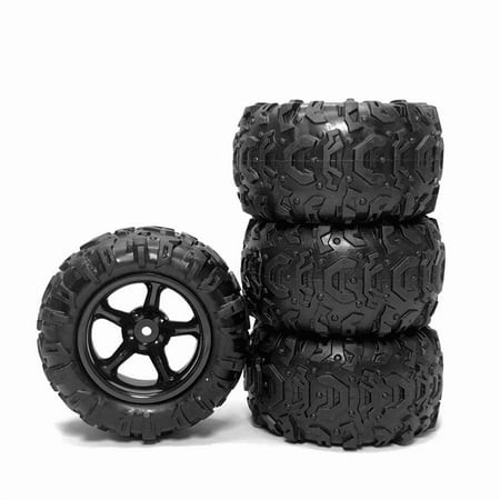 4Pcs Rubber Tire Wheel Tyre for 9300 9310 PXtoy 9300 9302 9303 9304 1/18 RC Car Spare Xwm25