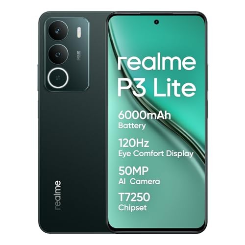 Realme P3 Lite Dual-SIM 256GB ROM + 8GB RAM (GSM Only | No CDMA) Factory Unlocked 4G/LTE Smartphone (Pine Green) - International Version