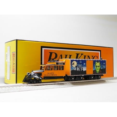 MTH RAILKING HALLOWEEN GALLOPING GOOSE W/ LEDs DIESEL O GAUGE 30-21320-1