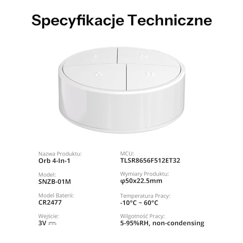 SONOFF Orb 4-in-1 Fusion Series SNZB-01M Zigbee Smart Scene Button One-Touch Scene Trigger Zigbee & EWeLink Remote Dual Protocol thumbnail