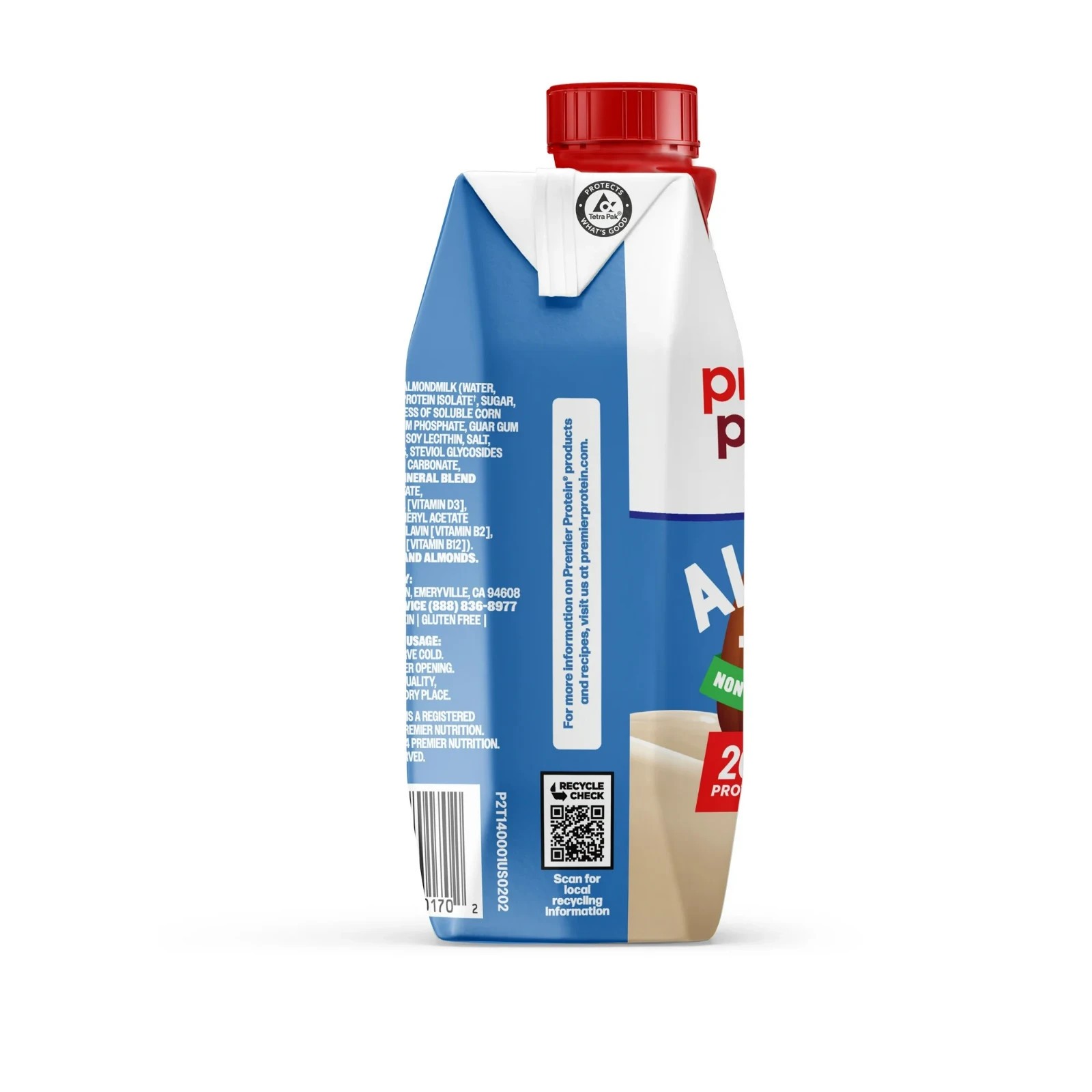 Premier Protein Almond Milk Shake, Vanilla, 20g Protein, 11 Fl Oz, 16 Ct thumbnail