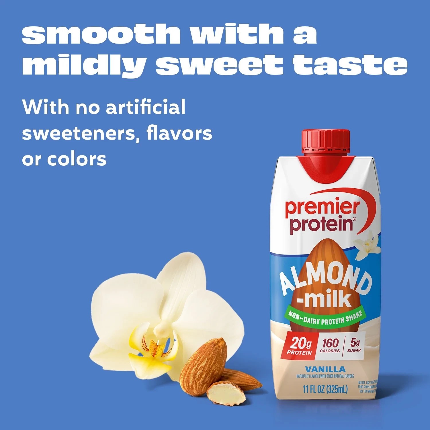 Premier Protein Almond Milk Shake, Vanilla, 20g Protein, 11 Fl Oz, 16 Ct thumbnail