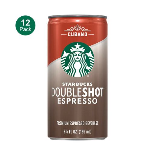 Starbucks, Doubleshot Espresso, Cubano, 6.5 Fl Oz. Mini Cans (12 Pack)