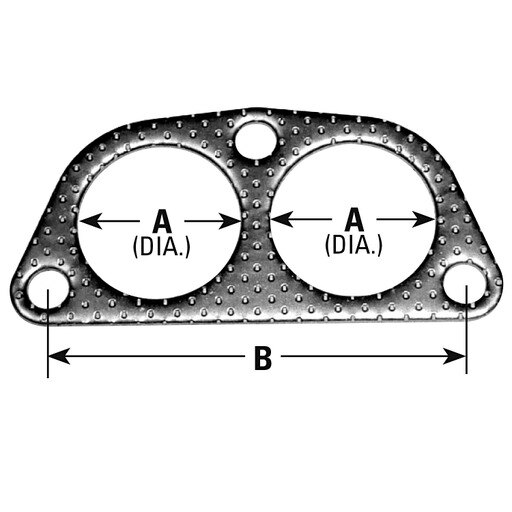 Ansa 9253 - Exhaust Pipe Flange Gasket 3 Bolt Specialty Exhaust Gasket; 1 3/4 X 2