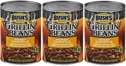 Bushs Best Grillin Beans Honey Chipotle 3 Can Pack