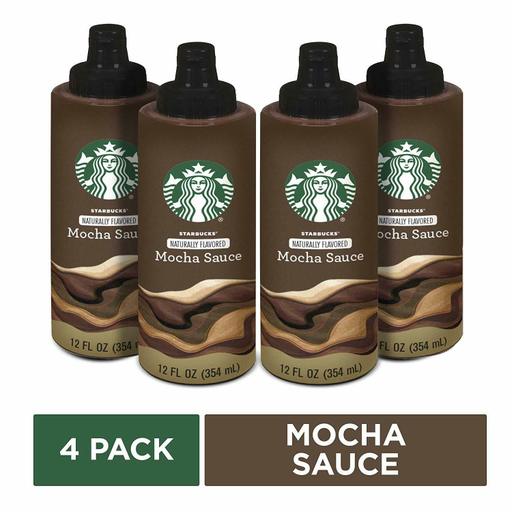 Starbucks Naturally Flavored Mocha Sauce, 4 Bottles of 12 Fl. Oz. (354 Ml)