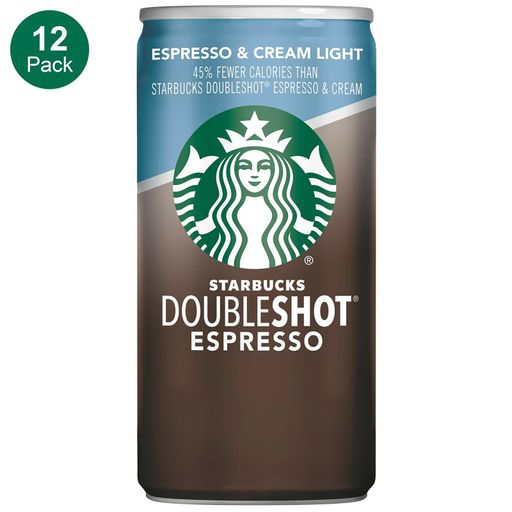 New Starbucks Doubleshot, Espresso + Cream Light, 6.5 Ounce, 12 Pack 12 Count
