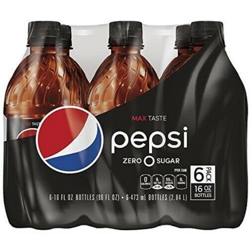Pepsi Zero Sugar 16 Oz 6 Bottle Pack
