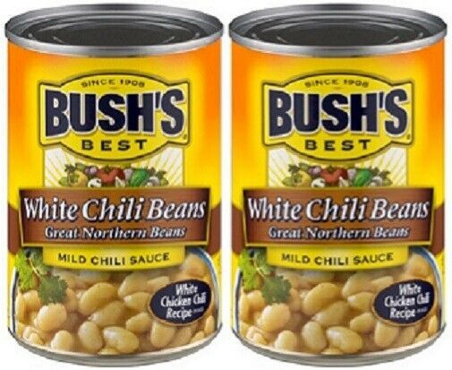 Bushs Best Mild White Chili Beans 2 Can Pack