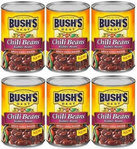 Bushs Best Spicy Chili Kidney Beans 6 Can Pack