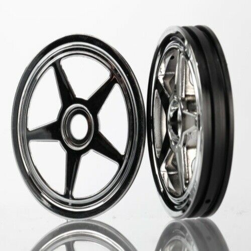 Traxxas 6974 Wheels 5-Spoke Chrome Front (2) Funny Car