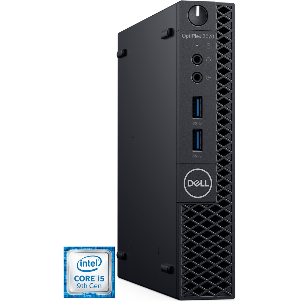 Dell OptiPlex 3000 3070 Desktop Computer - Core I5 I5-9500T - 8 GB RAM - 256 GB SSD - Micro PC - Black