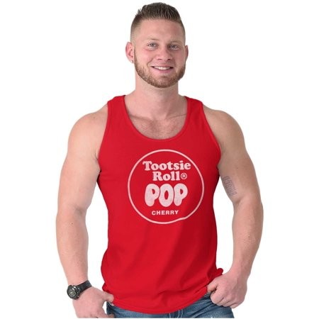 Cherry-Flavored Tootsie Roll Pop Tank Top T Shirts Men Women Brisco Brands 3X