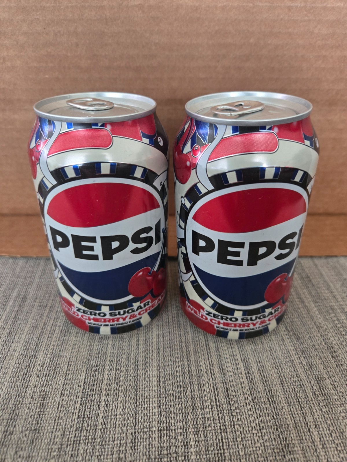 NEW Exclusive Pepsi Cola Zero Sugar Wild Cherry & Cream Soda 12 Fl Oz (2 Cans)