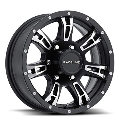 15x6 Raceline 840 Arsenal Trailer Black Machined Wheel 6x5.5 (0mm)