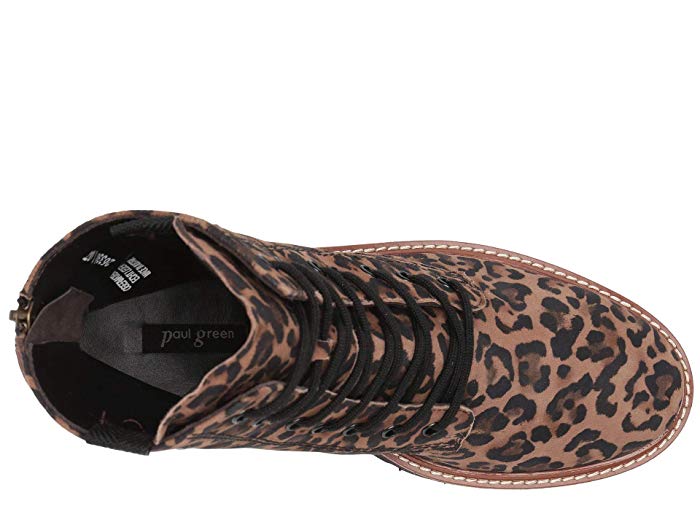 Paul Green Women's Boone Leopard Print Combat Boots thumbnail