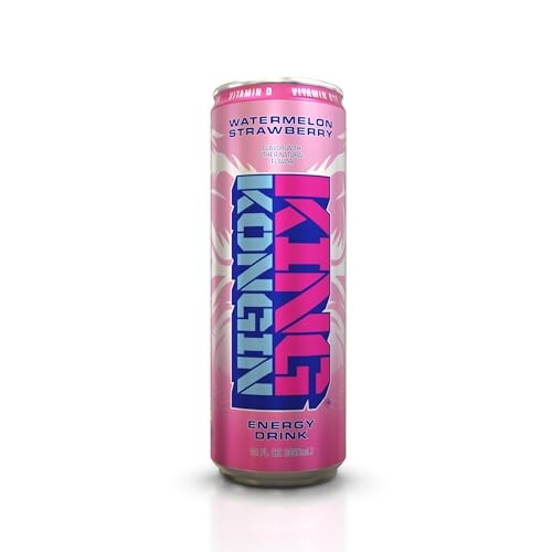 King Kongin Watermelon Strawberry Sugar Free, Zero Calorie Energy Drinks | 200mg of Natural Caffeine Pre Workout Performance with Energy & Focus & No  thumbnail