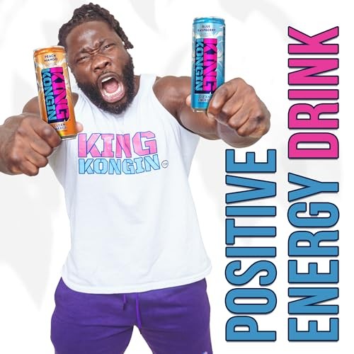 King Kongin Watermelon Strawberry Sugar Free, Zero Calorie Energy Drinks | 200mg of Natural Caffeine Pre Workout Performance with Energy & Focus & No  thumbnail